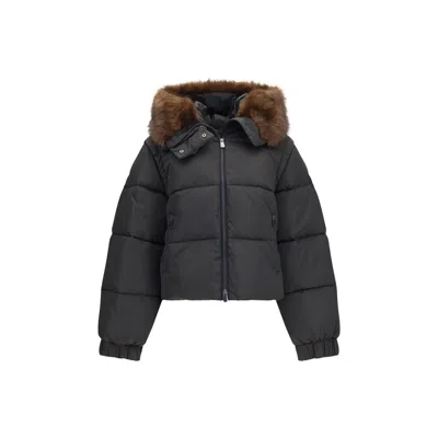 Pinko Brown Goose Down Full-length Jacket