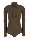 Pinko 'hardy' Brown Body With Classic Collar In Modal Blend Woman In Brown
