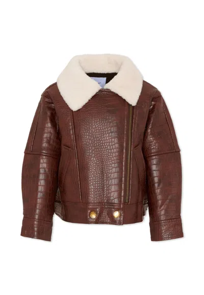 Pinko Kids' Brown Jacket For Girl
