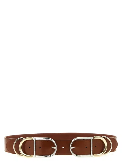 Pinko Brown Lamb Leather Regular Women's Belt