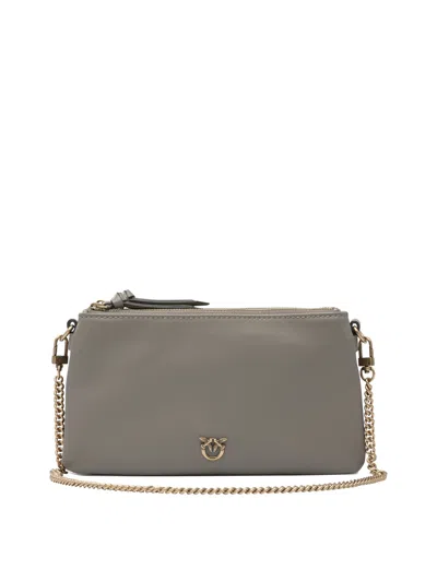 Pinko Brown Leather Crossbody Bag