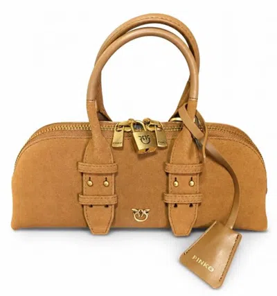 Pinko Brown Leather Tote Bag