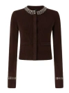 Pinko Spezzino Cardigan In Brown