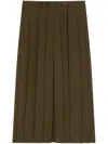 Pinko Long Skirt With Pleating In Brown