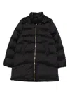 Pinko Brown Puffer Jacket With High Collar In Black