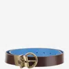 Pinko Brown Reversible Buckle Solid Belt In Brown