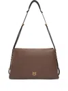Pinko Triplet Crossbody Bag In Brown