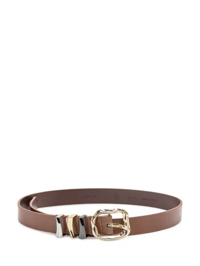 Pinko Brown Solid Buckle Belt