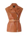 Pinko Brown Solid Notched Lapel Jacket In Brown