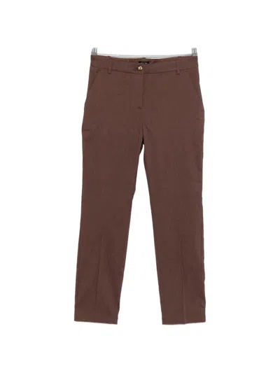 Pinko Brown Tailored Minimalist Trousers