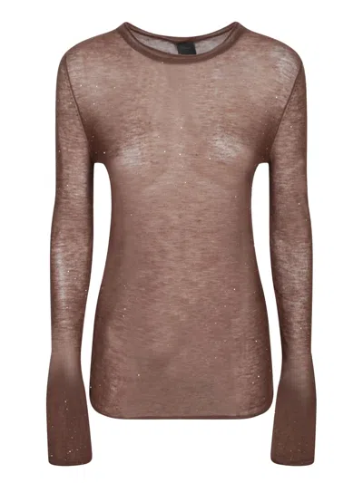 Pinko Brown Wool Sweater