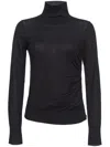 Pinko Black Knitted Wool Crew Neck Sweater