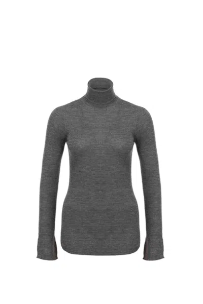 Pinko Buccia Sweater In Grigio Corvo