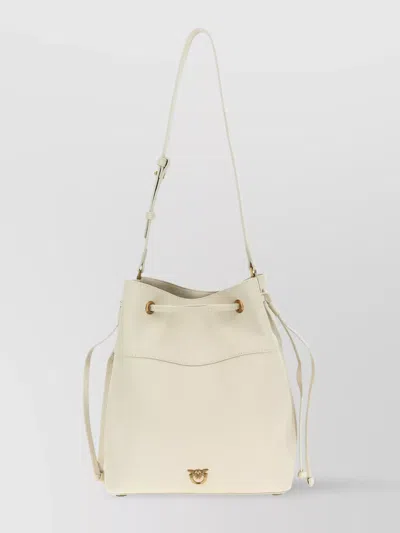 Pinko Bucket Bag With Adjustable Strap And Textured Finish