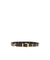 Pinko Python Print Belt Adjustable Gold Hardware In Gold