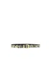 Pinko Python Belt Adjustable Length Snake Print Studs In Gray