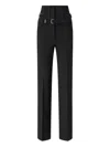 Pinko High Waist Straight Leg Trousers With Belt In Black