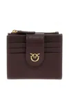 Pinko Buckle-detail Cardholder In Purple