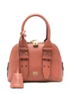 Pinko Buckle-detailing Shoulder Bag In Pink
