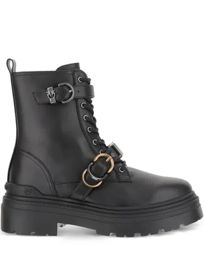 Pinko Buckle-details Boots In Black