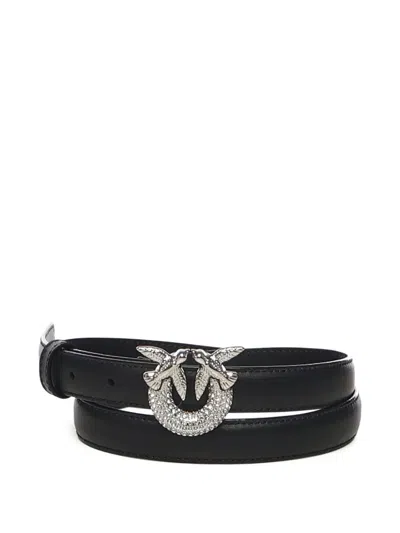 Pinko Buckle-embellished Belt In Black
