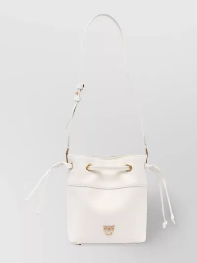 Pinko Buckle Textured Shoulder Bag Gold Hardware