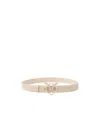 Pinko Belt With Colored Buckle 3cm In Nude