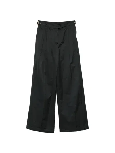 Pinko Buckle-detail Trousers In Black