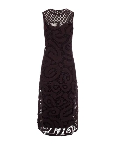 Pinko Bufera Crochet Dress In Black