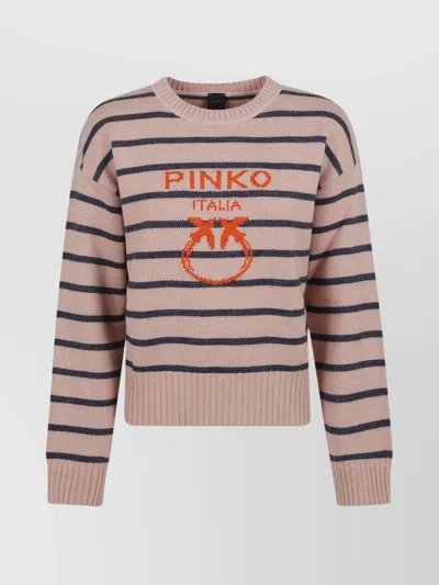 Pinko Burgos Stripes Mariniere 1 In Cia Nudo Grigio Arancio