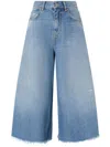 Pinko Bermuda Ample En Denim Doux In Blue