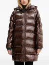 Pinko Burro Padded Coat In Brown