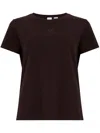 Pinko Cotton T-shirt With Logo In 褐色