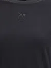 Pinko Bussolotto T-shirt Jersey Ricamo Logo A In Black