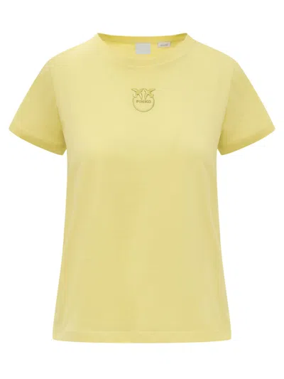 Pinko Bussolotto T-shirt In Yellow