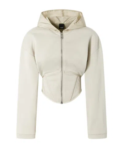 PINKO BUSTIER ZIP-UP HOODIE