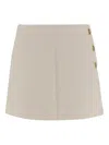 Pinko Button-detailed Miniskirt In Neutral