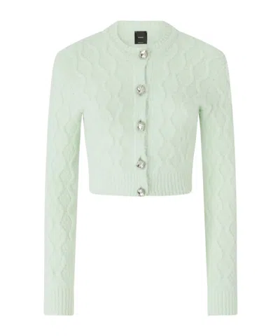 Pinko Button-down Short Cardigan In White