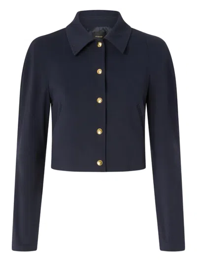 PINKO BUTTON-FASTENING CROPPED JACKET