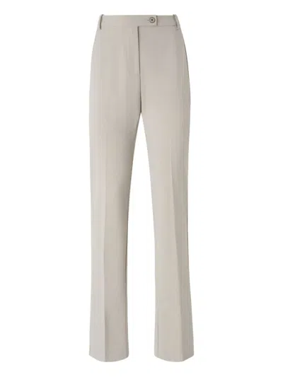 Pinko Button-fastening Straight Trousers In Gray