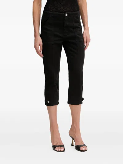 Pinko Button-fastening Trousers In Black