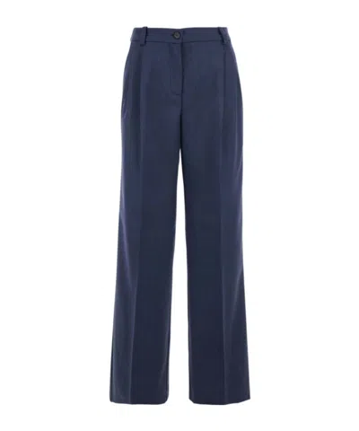Pinko Button-fastening Trousers In Blue