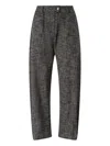 Pinko Button-fastening Trousers In Gray