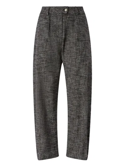 Pinko Button-fastening Trousers In Gray
