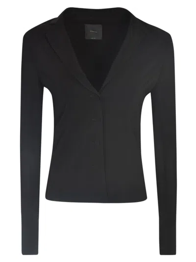 Pinko Button Fitted Cardigan In Black