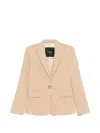 Pinko Button Flax Blazer In Neutral