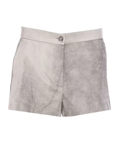 Pinko Button Suit And Shorts In Gray