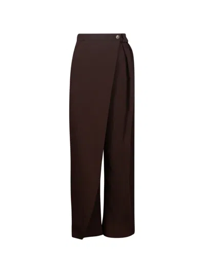Pinko Button Trousers In Brown