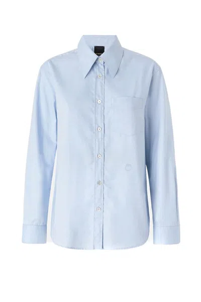 Pinko Button-up Blue Cotton Shirt