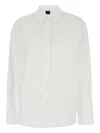 Pinko White Shirt With Classic Collar And Chest Pocket In Cotton Woman